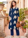 Rosy Vol 3 By Ossm Cotton Printed A Line Kurti With Bottom Wholesalers In Surat